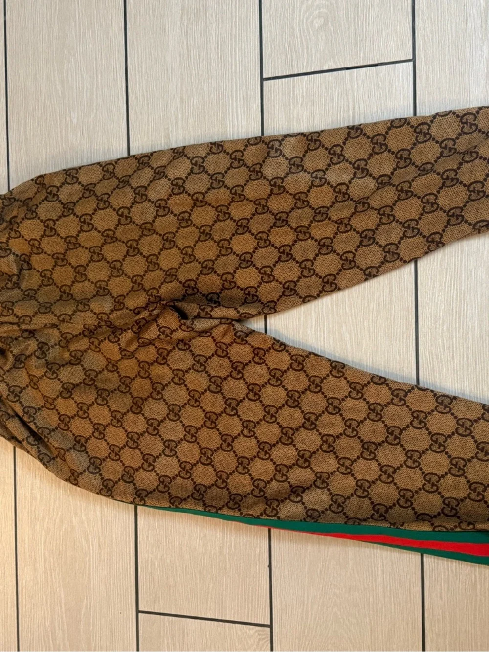 Preloved Gucci Brown Monogram Track Pants size xl